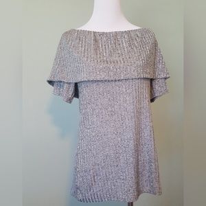 Juicy Couture off shoulder gray blouse